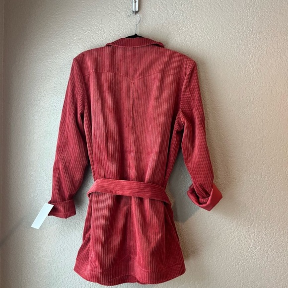 For Love And Lemons Red Corduroy Midi Dress - Picture 7 of 10